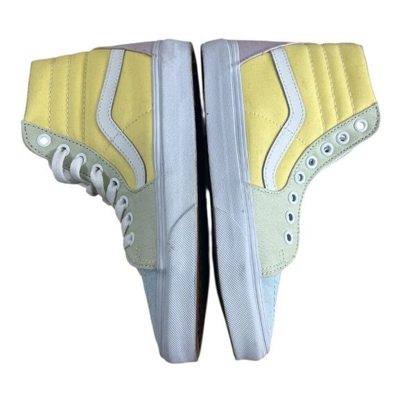Vans Pastel Block Sk8-Hi Shoes Size Women 6.5 Men 5 Pink Yellow Canvas - Picture 5 of 11